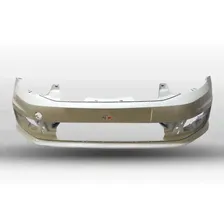 Бампер передний в цвет кузова Volkswagen Polo (15 - 20 год). Белый (LС9А)