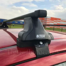 Багажник на крышу Inter для Volkswagen Polo седан 2009-2015, прямоугольные дуги