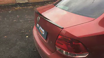 Спойлер лип на багажник VW Polo седан 2010-2019 (чёрный глянец)