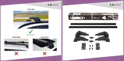 Багажные поперечины для интегрированных рейлингов Erkul Skybar V2 для Volkswagen Transporter T5 2003-2015 (Аэро-крыло дуги) ЧЕРНЫЙ. Артикул 37.SKY.01.03.V2.S-1