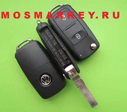 Volkswagen - корпус выкидного ключа HU66, 2 кнопки