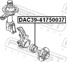 Ступичный подшипник Febest передний правый/левый для Volkswagen Passat B5 1997-2005. Артикул DAC39-41750037-0