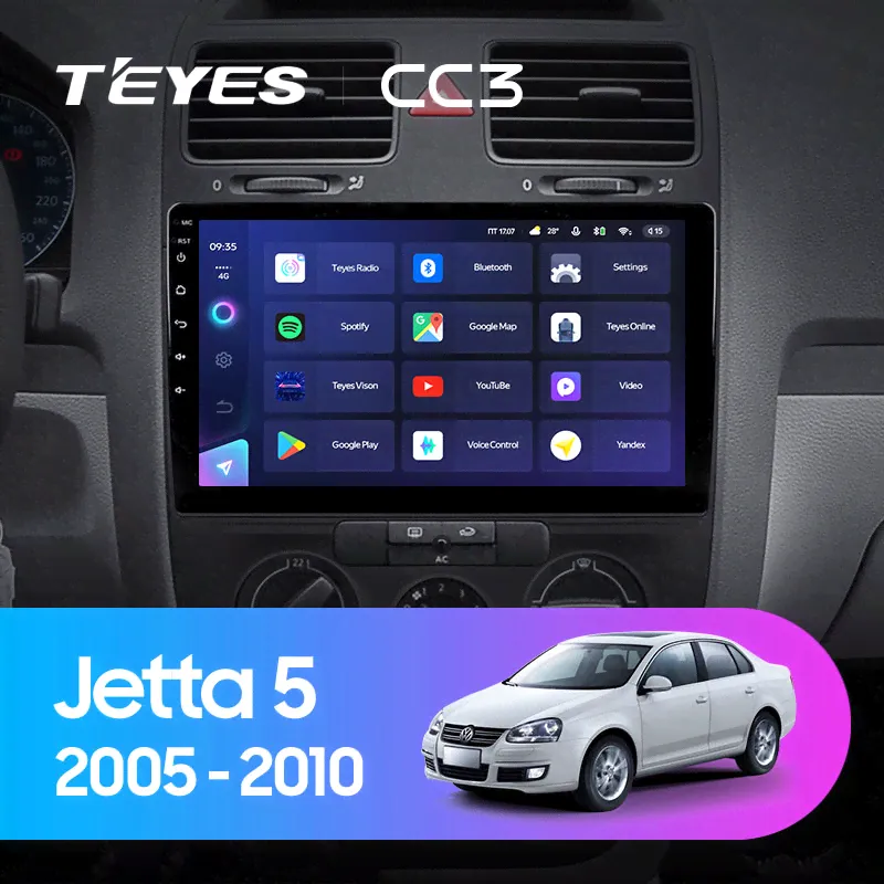 Магнитола Teyes CC3 4-64 Volkswagen Jetta 5 2005 — 2010 10.2" (A)-1