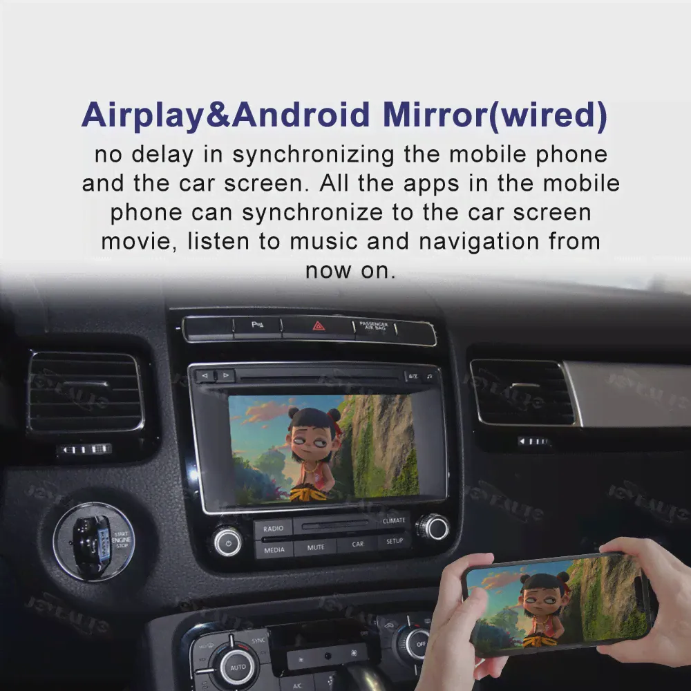 Apple CarPlay беспроводной, для Volkswagen Touareg 2010-2017, 6,57 дюймов, Android, оригинальное обновление автомобиля, неразрушающая установка (art.: 3920b409f5a60)-2