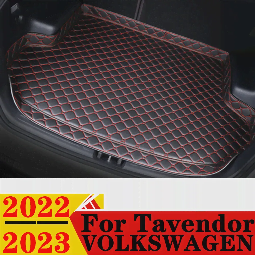 Коврик для багажника автомобиля Volkswagen VW Tavendor 2022 2023 С высокой Боковой Водонепроницаемой задней грузовой крышкой, Ковровая дорожка, Аксессуары для хвоста, Подкладка для багажника-0