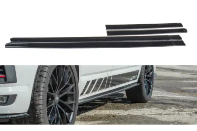 Накладки сплиттеры на пороги на Volkswagen T6-0