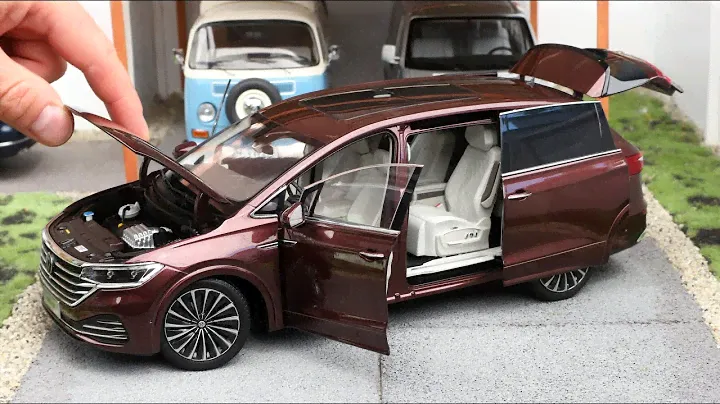 1:18 Volkswagen Viloran 380 TSI minivan 2020, Vibrant Red - Paudi [Unboxing]