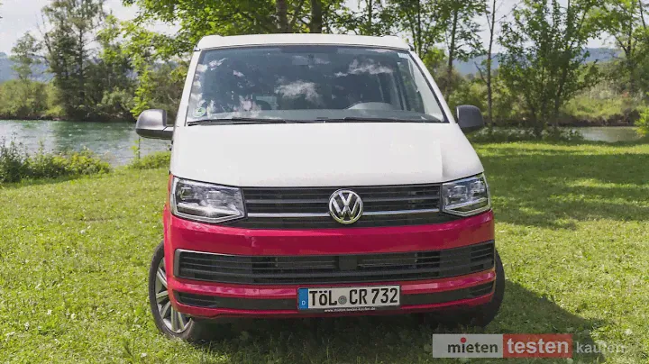 VW T6 California Beach Red and White