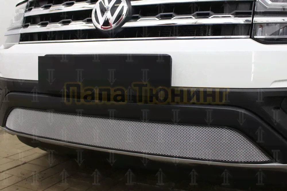 Защита радиатора Volkswagen Teramont 2017- chrome низ-4