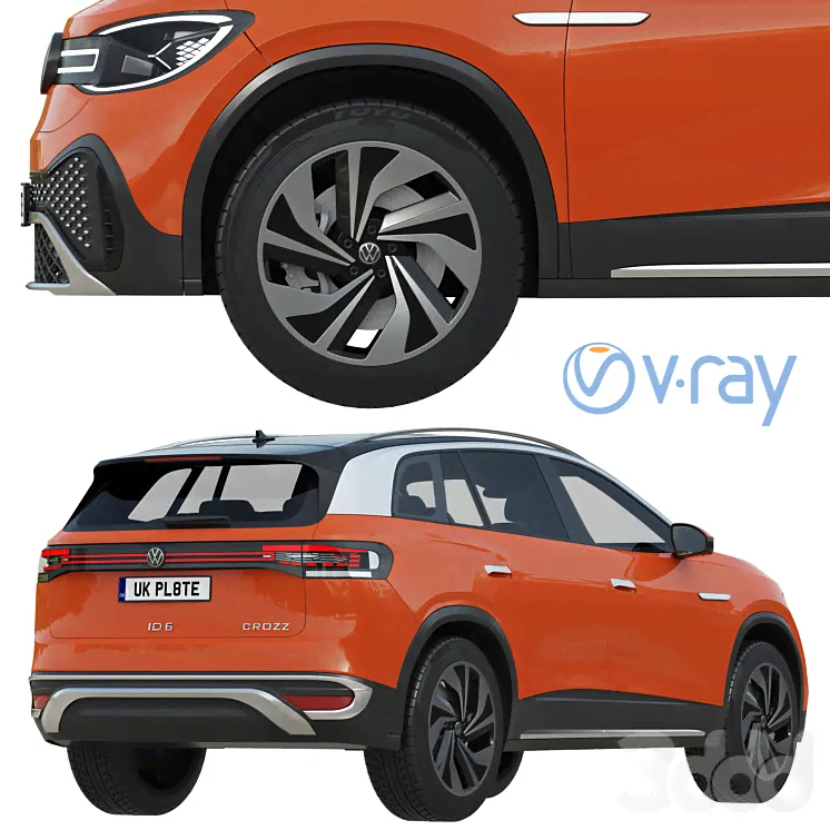 Volkswagen ID6 CROZZ 2022 - Транспорт - 3D модель-1