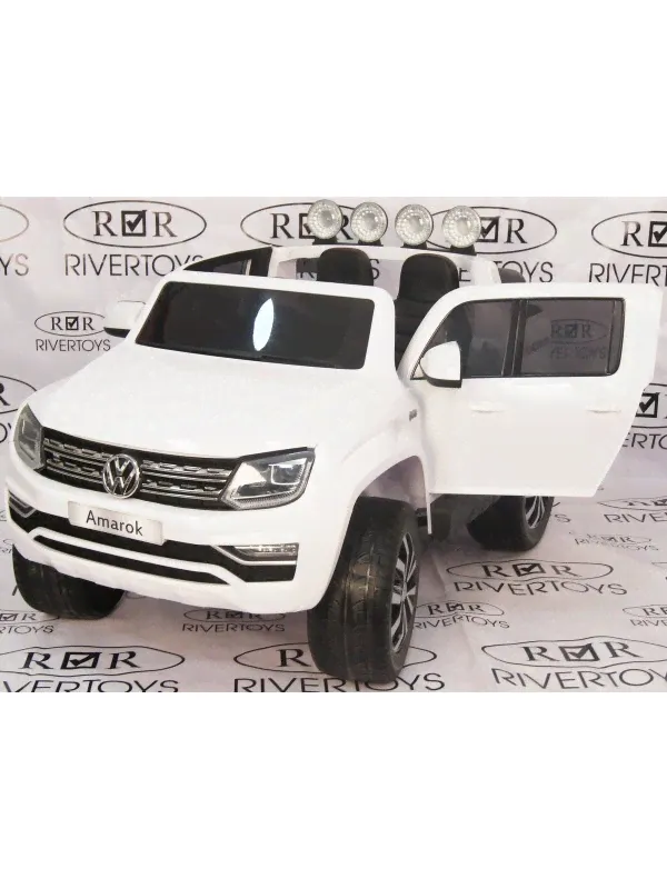 Детский электромобиль Rivertoys Volkswagen Amarok белый