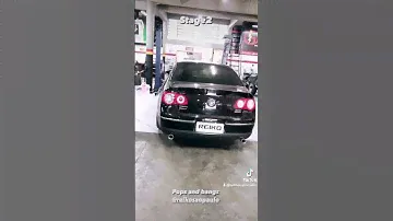 Passat V6 3.2 Stage 2 + pops & bangs.