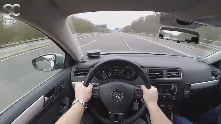 VW Jetta 1.4 TSI Hybrid (2014) on German Autobahn - POV Top Speed Drive