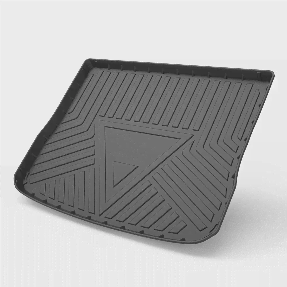 Коврики для багажника автомобиля из ТПЭ для Volkswagen Tiguan 2009-2020, Резиновый грузовой лайнер, водонепроницаемые защитные накладки с лазерным измерением-0