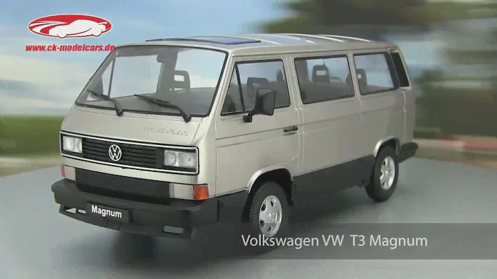 ck-modelcars-video:  Volkswagen VW T3 Magnum Baujahr 1987 hellgrau metallic 1:18 KK-Scale