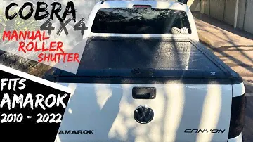 Cobra 4x4 Retractable Roller Shutter fits VW Amarok 2010 - 2022 Tub Manual Tonneau Roll Cover Black