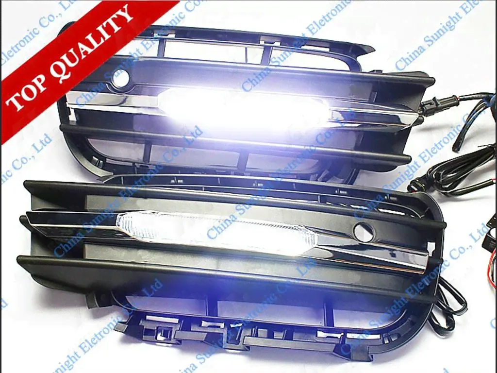 Накладки на ПТФ с LED оптикой для Volkswagen Touareg-0