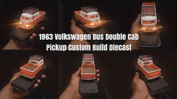 1963 Volkswagen Bus Double Cab Pickup Custom Build Diecast