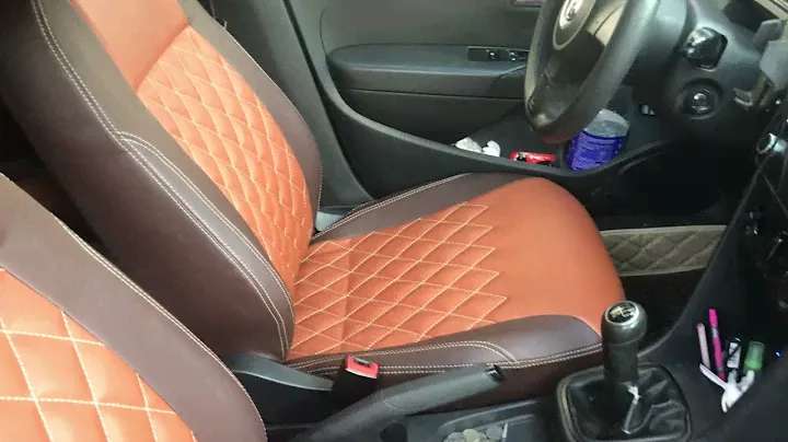 Авточехлы из экокожи для Фольксваген Поло Ромб Установка