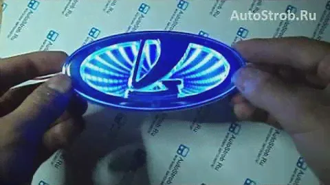 3D светящийся логотип лада обзор