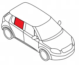 Стекло заднее дверное правое VOLKSWAGEN GOLF 6