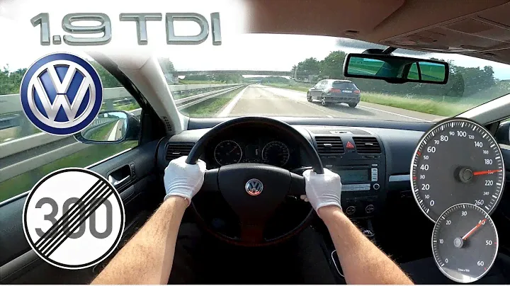 VW Golf 5 V Jetta 1.9 TDI TOP SPEED NO LIMIT AUTOBAHN GERMANY