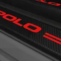 🛍 4 шт. для Volkswagen VW Polo 6R 6N 6N2 6C 9N 9N3 Rline R Line Автомобильная Накладка на порог Декор наклейки из углеродного волокна аксессуары
