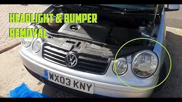 Как заменить фару Mk4 Polo и снять бампер