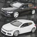 Bburago 1:24 Volkswagen Scirocco R Белая имитационная модель автомобиля из сплава, коллекционная игрушка для подарков
