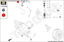 TED83398, Втулка стабилизатора передн 24 мм VOLKSWAGEN GOLF VII 08/12-