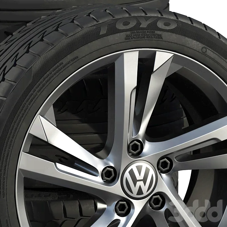 Колеса Volkswagen - Транспорт - 3D модель-0