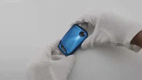 Силиконовый чехол на автомобильный ключ Volkswagen (синий)