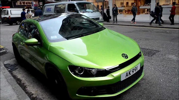 Hong Kong. Nice Green Volkswagen Scirocco