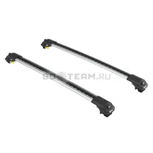 Багажник Turtle на крышу автомобиля Volkswagen Caddy 2004-2021 г. на стандартный рейлинг (черная аэродинамическая дуга) TUR.A1.106.B