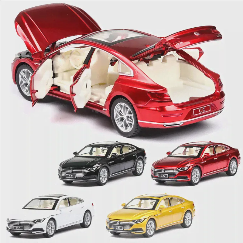 🛍 1:32 CC VW Volkswagen Passat CC литой масштаба металлический игрушечный автомобиль модели 6 с открывающимися дверцами модель звук и светильник тянуть обратно игрушка джип для детей