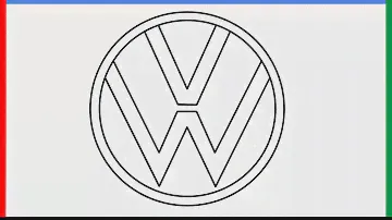 How to draw Volkswagen Logo step by step for beginners