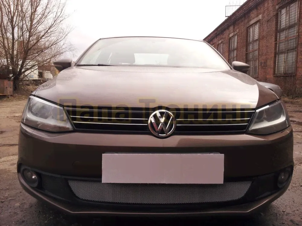 Защита радиатора Volkswagen Jetta VI 2010-2014 chrome-2