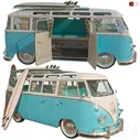 Volkswagen T1 - Транспорт - 3D модель
