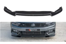 Накладка сплиттер на передний бампер Вар2 на Volkswagen Passat B8 R-Line
