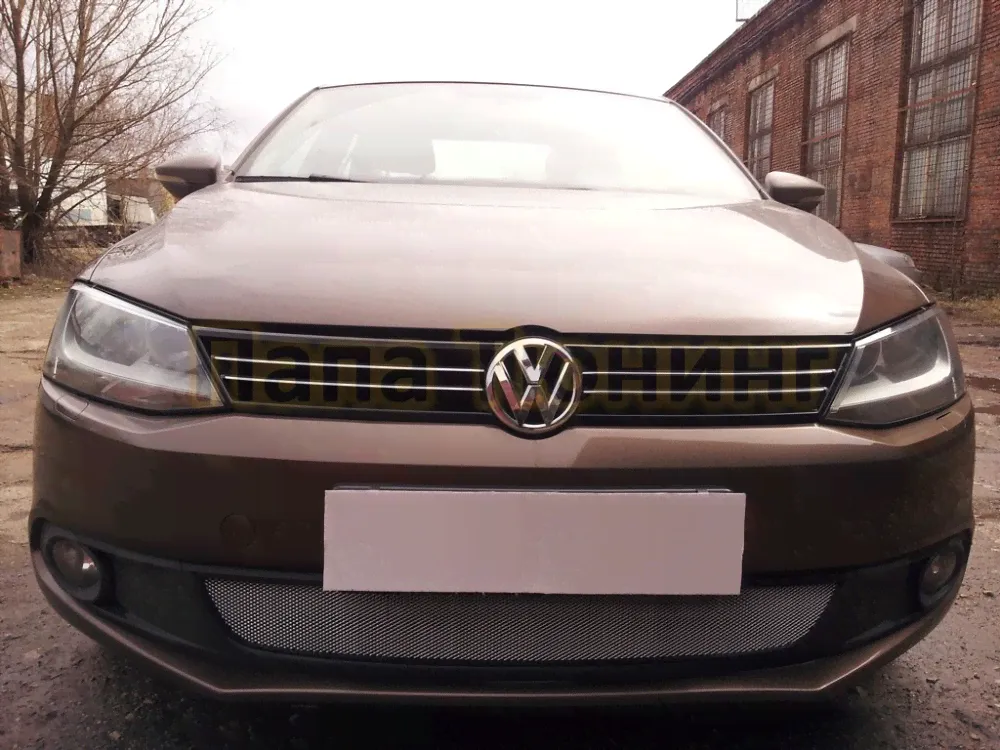 Защита радиатора Volkswagen Jetta VI 2010-2014 chrome-3