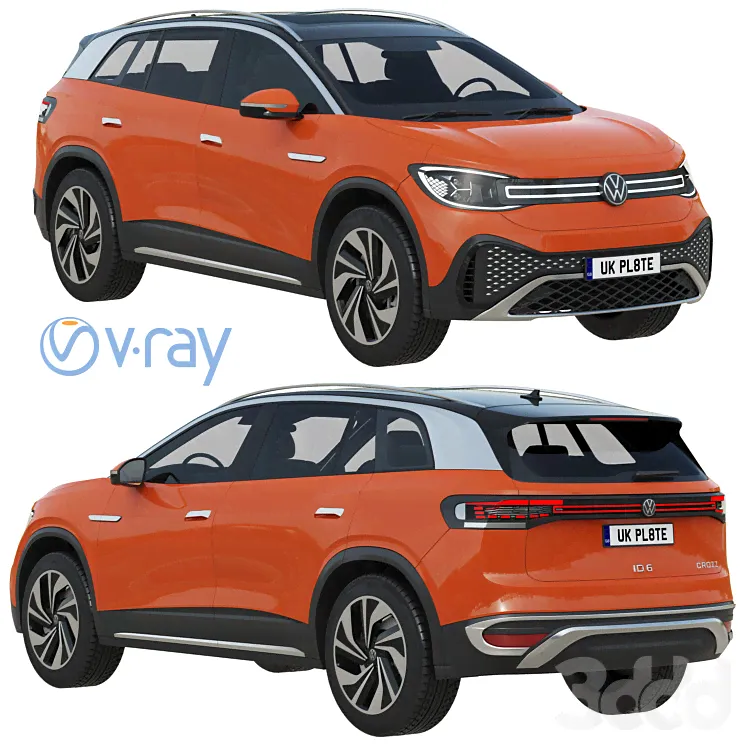 Volkswagen ID6 CROZZ 2022 - Транспорт - 3D модель-3
