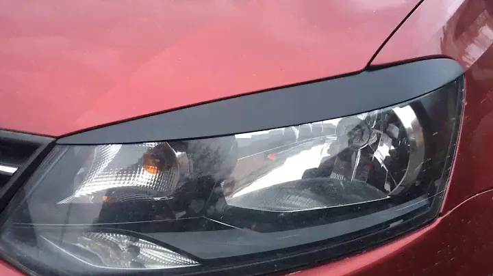 Реснички накладки на фары VW Polo Sedan 5 под покраску