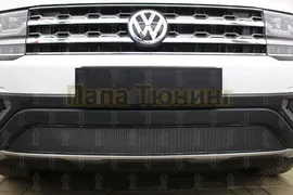 Защита радиатора Volkswagen Teramont 2017- black низ