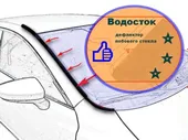 Водосток (дефлектор) лобового стекла Strelka для Volkswagen Polo SD 2010-2015, Volkswagen Polo SD FL 2015-2020, Volkswagen Polo HB 2009-2014, Volkswagen Polo HB FL 2015-2020, Volkswagen Polo SD 2020- 