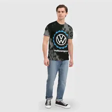 Футболка Volkswagen в стиле Top Gear со следами шин на фоне