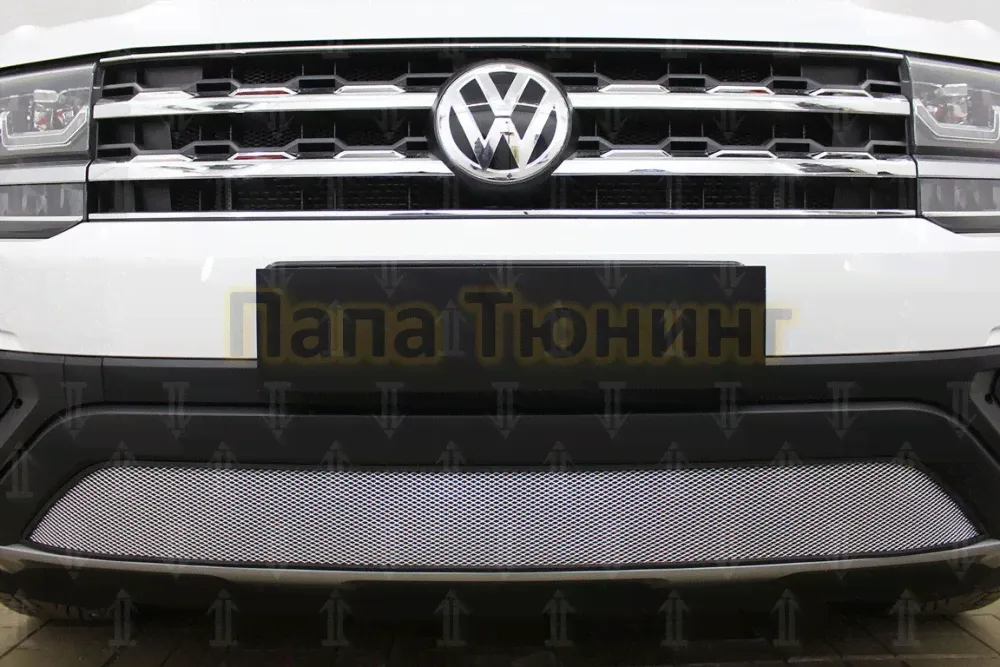 Защита радиатора Volkswagen Teramont 2017- chrome низ-2