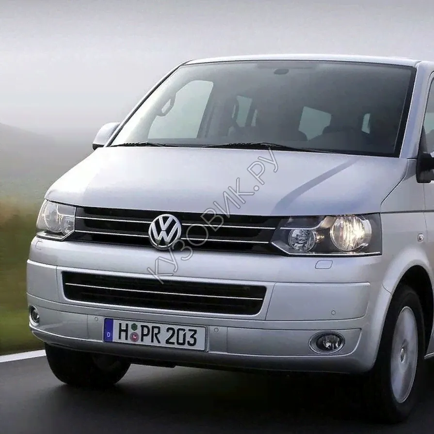 Передний бампер в цвет кузова Volkswagen Transporter T5 (2010-2015) рестайлинг-0