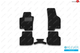 Коврики салона (текстиль) Klever Premium Volkswagen Jetta A6 (2011-2018) (Чёрные)