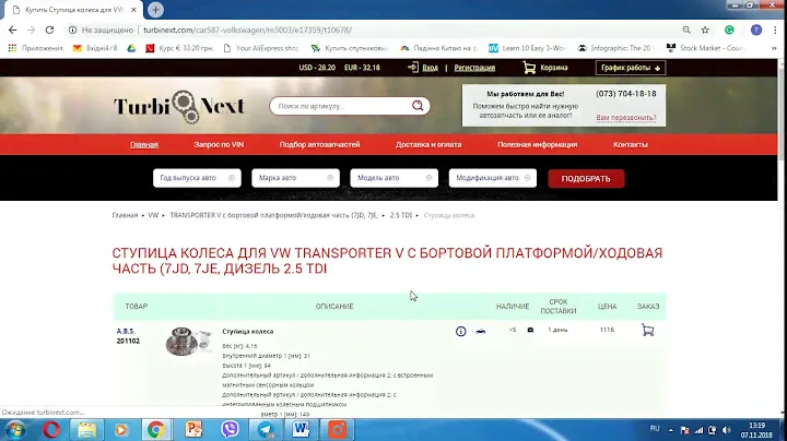 Подшипник ступицы передний, задний на Volkswagen T5, Caddy, Passat