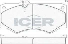 Тормозные колодки Icer передние для Volkswagen LT I 1982-1996. Артикул 140405